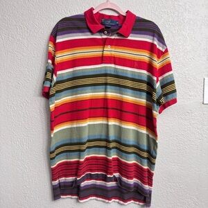 Vintage Polo Ralph Lauren Polo Shirt Southwest Stripe Men’s XL Short Sleeve
